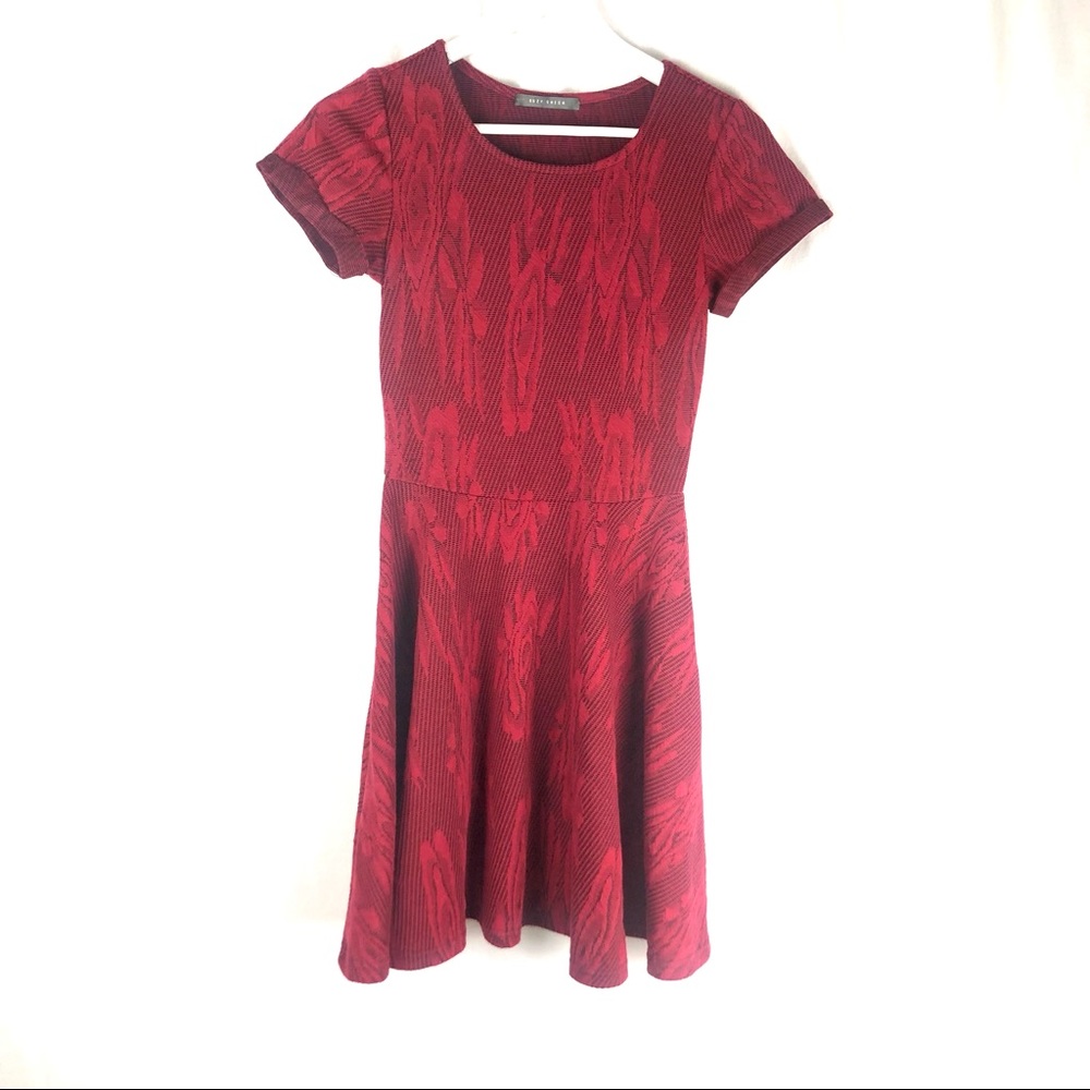 SUZY SHIER Ruby red skater dress
